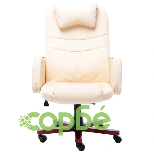 Офис стол, кремав, изкуствена кожа ➤ топ цена ➤ sorbe.bg