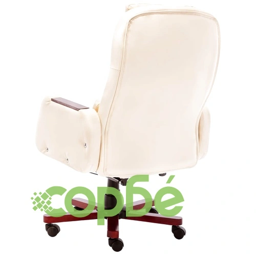 Офис стол, кремав, изкуствена кожа ➤ топ цена ➤ sorbe.bg