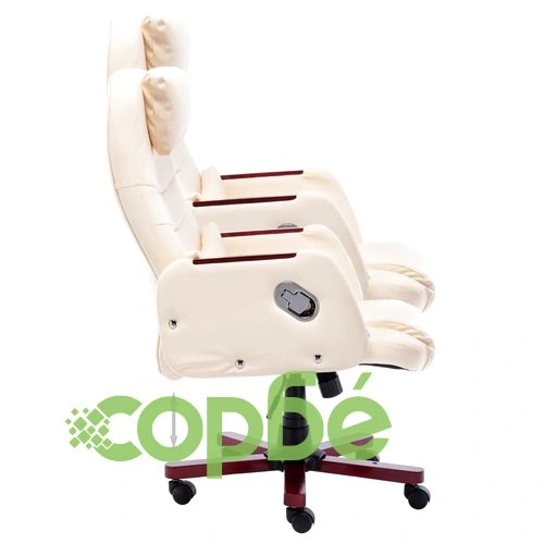 Офис стол, кремав, изкуствена кожа ➤ топ цена ➤ sorbe.bg