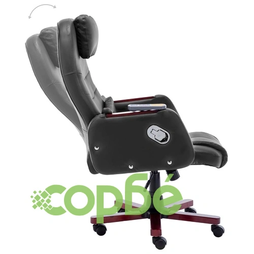 Масажен офис стол, черен, изкуствена кожа ➤ топ цена ➤ sorbe.bg