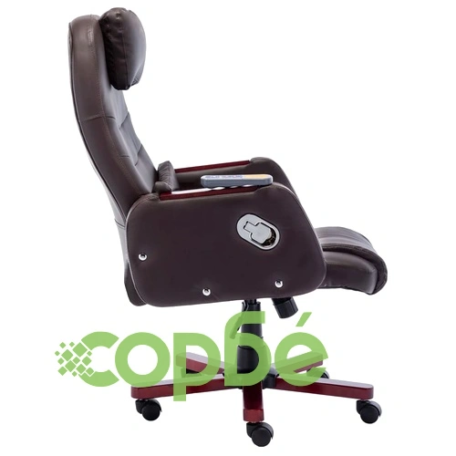 Масажен офис стол, кафяв, изкуствена кожа ➤ топ цена ➤ sorbe.bg