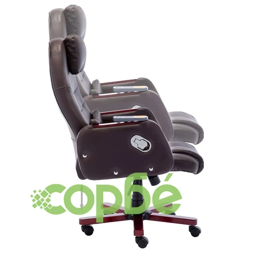 Масажен офис стол, кафяв, изкуствена кожа ➤ топ цена ➤ sorbe.bg