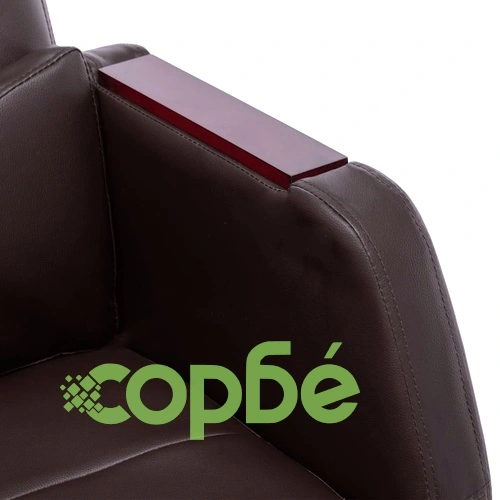 Масажен офис стол, кафяв, изкуствена кожа ➤ топ цена ➤ sorbe.bg