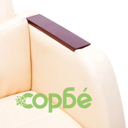 Масажен офис стол, кремав, изкуствена кожа ➤ топ цена ➤ sorbe.bg