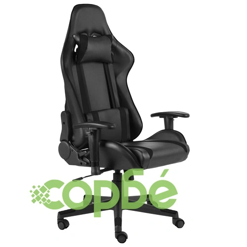 Въртящ геймърски стол, черен, PVC ➤ топ цена ➤ sorbe.bg