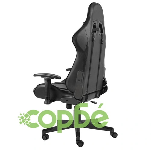 Въртящ геймърски стол, черен, PVC ➤ топ цена ➤ sorbe.bg