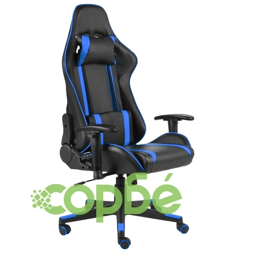 Въртящ геймърски стол, син, PVC ➤ топ цена ➤ sorbe.bg