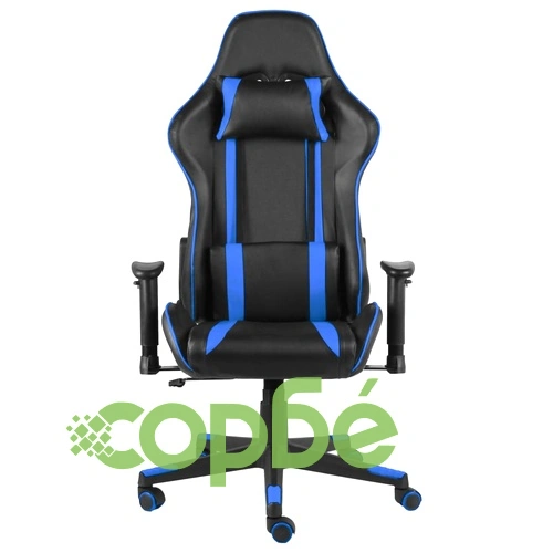 Въртящ геймърски стол, син, PVC ➤ топ цена ➤ sorbe.bg