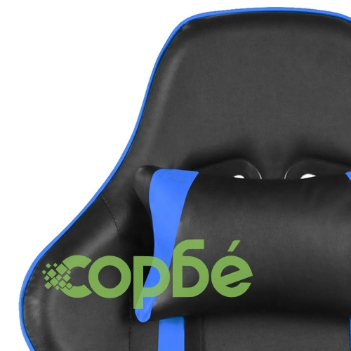 Въртящ геймърски стол, син, PVC ➤ топ цена ➤ sorbe.bg