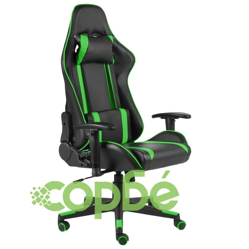 Въртящ геймърски стол, зелен, PVC ➤ топ цена ➤ sorbe.bg