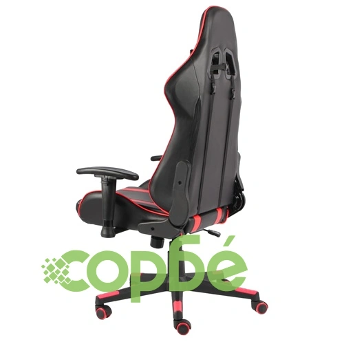 Въртящ геймърски стол, червен, PVC ➤ топ цена ➤ sorbe.bg