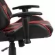 Въртящ геймърски стол, червен, PVC