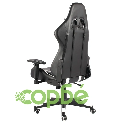 Въртящ геймърски стол, бял, PVC ➤ топ цена ➤ sorbe.bg