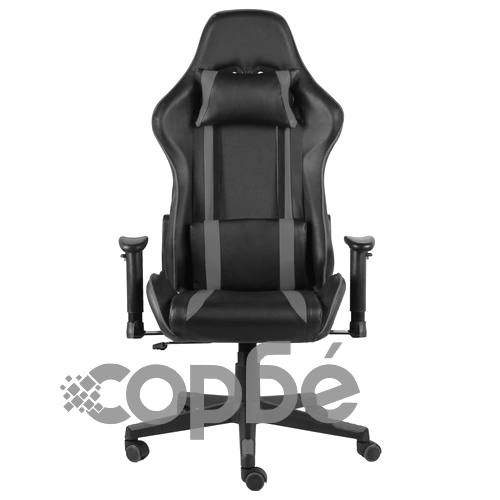 Въртящ геймърски стол, сив, PVC ➤ топ цена ➤ sorbe.bg