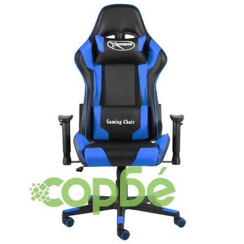 Въртящ геймърски стол, син, PVC ➤ топ цена ➤ sorbe.bg