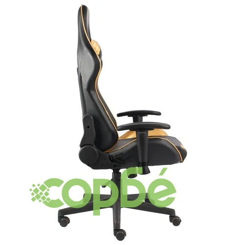 Въртящ геймърски стол, златист, PVC ➤ топ цена ➤ sorbe.bg