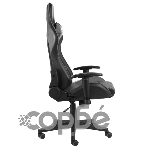 Въртящ геймърски стол, сив, PVC ➤ топ цена ➤ sorbe.bg