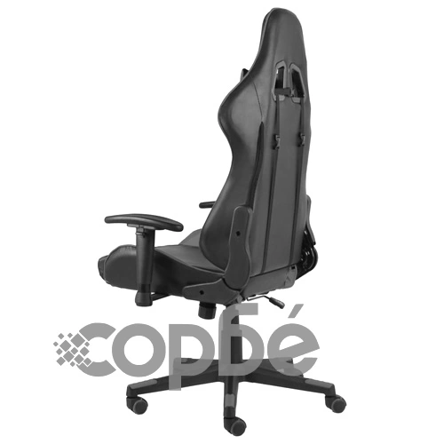 Въртящ геймърски стол, сив, PVC ➤ топ цена ➤ sorbe.bg