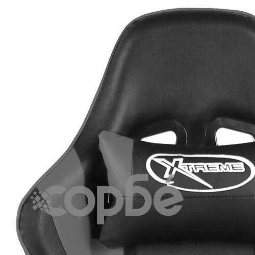 Въртящ геймърски стол, сив, PVC ➤ топ цена ➤ sorbe.bg