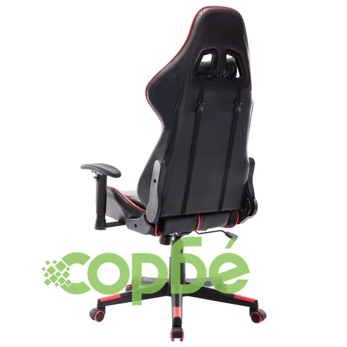Геймърски стол, черно и червено, изкуствена кожа ➤ топ цена ➤ sorbe.bg