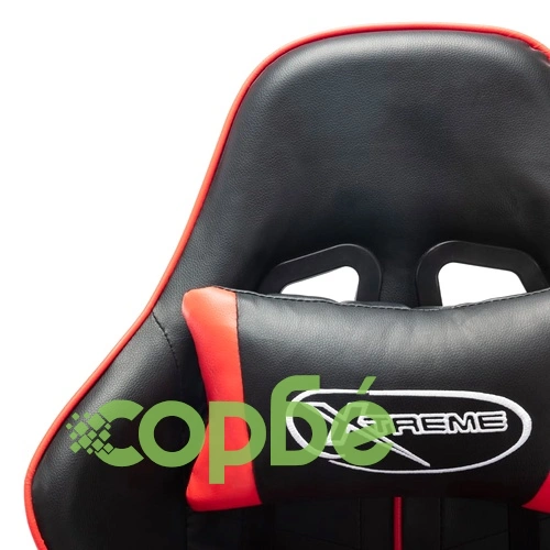 Геймърски стол, черно и червено, изкуствена кожа ➤ топ цена ➤ sorbe.bg