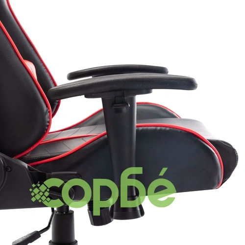 Геймърски стол, черно и червено, изкуствена кожа ➤ топ цена ➤ sorbe.bg