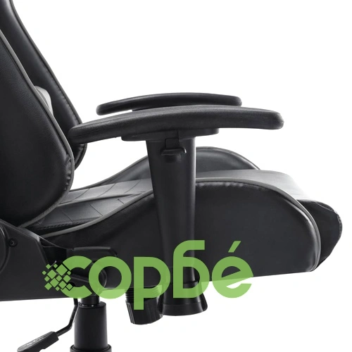 Геймърски стол, черно и сиво, изкуствена кожа ➤ топ цена ➤ sorbe.bg