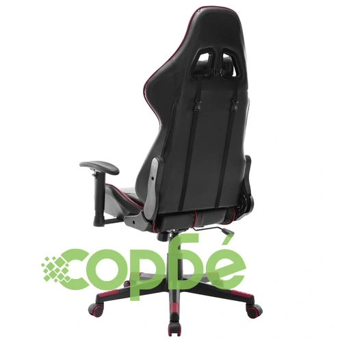 Геймърски стол, черно и виненочервено, изкуствена кожа ➤ топ цена ➤ sorbe.bg