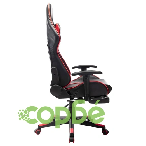 Геймърски стол с подложка крака черно и червено изкуствена кожа ➤ топ цена ➤ sorbe.bg