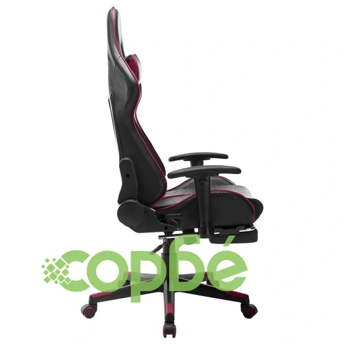 Геймърски стол с подложка крака черно и червено изкуствена кожа ➤ топ цена ➤ sorbe.bg