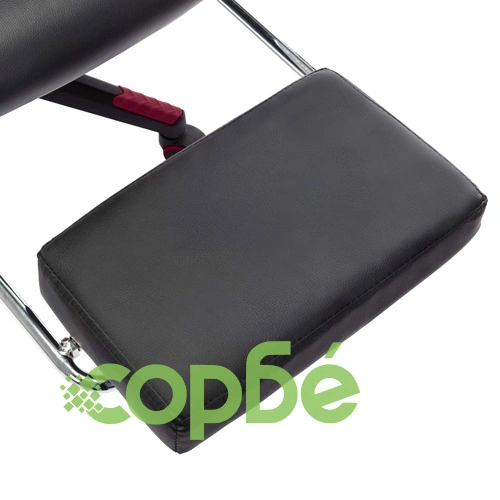 Геймърски стол с подложка крака черно и червено изкуствена кожа ➤ топ цена ➤ sorbe.bg