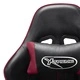 Геймърски стол с подложка крака черно и червено изкуствена кожа
