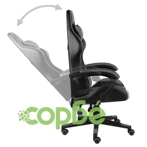 Геймърски стол, черно и сиво, изкуствена кожа ➤ топ цена ➤ sorbe.bg