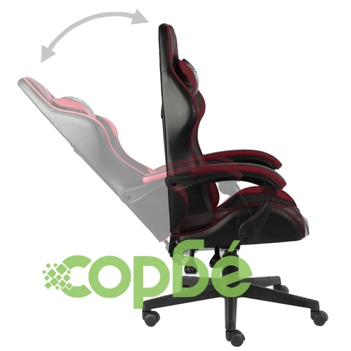Геймърски стол, черно и виненочервено, изкуствена кожа ➤ топ цена ➤ sorbe.bg