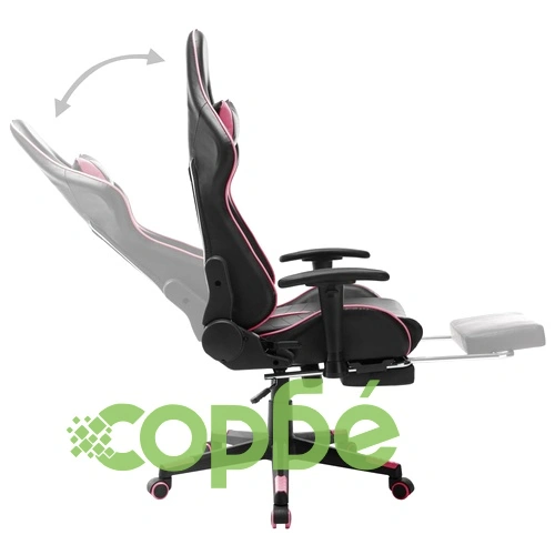 Геймърски стол, бяло и розово, изкуствена кожа ➤ топ цена ➤ sorbe.bg