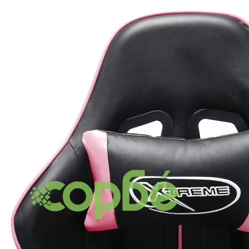 Геймърски стол, бяло и розово, изкуствена кожа ➤ топ цена ➤ sorbe.bg