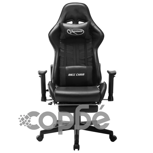 Геймърски стол, бяло и черно, изкуствена кожа ➤ топ цена ➤ sorbe.bg