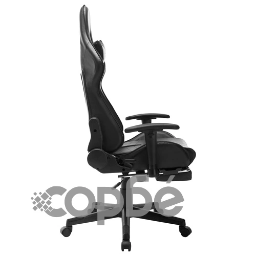 Геймърски стол, бяло и черно, изкуствена кожа ➤ топ цена ➤ sorbe.bg