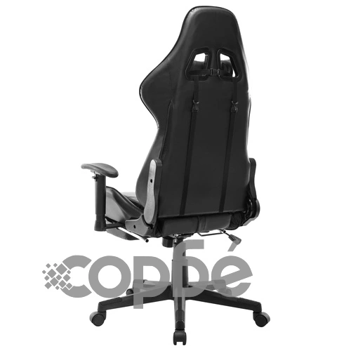 Геймърски стол, бяло и черно, изкуствена кожа ➤ топ цена ➤ sorbe.bg