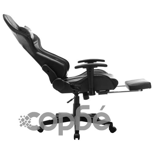 Геймърски стол, бяло и черно, изкуствена кожа ➤ топ цена ➤ sorbe.bg