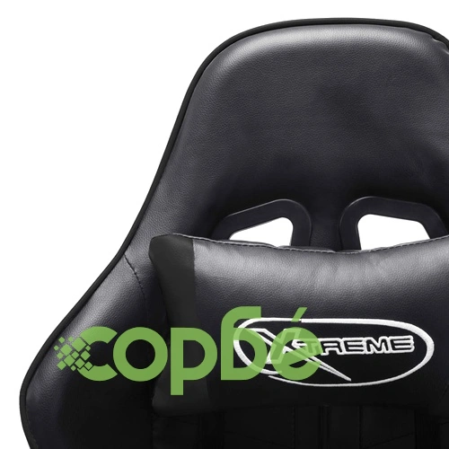 Геймърски стол, бяло и черно, изкуствена кожа ➤ топ цена ➤ sorbe.bg