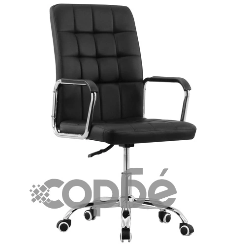 Въртящ се офис стол, черен, текстил ➤ топ цена ➤ sorbe.bg