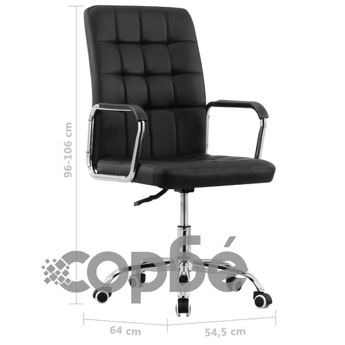 Въртящ се офис стол, черен, текстил ➤ топ цена ➤ sorbe.bg