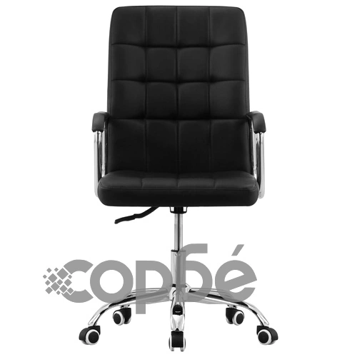 Въртящ се офис стол, черен, текстил ➤ топ цена ➤ sorbe.bg