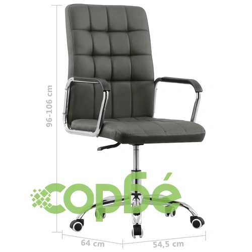 Въртящ се офис стол, антрацит, текстил ➤ топ цена ➤ sorbe.bg