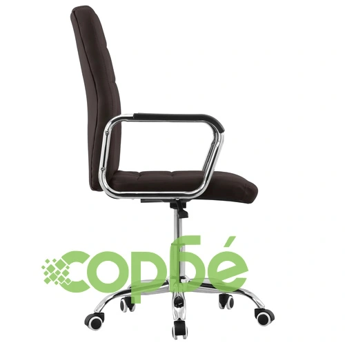 Въртящ се офис стол, кафяв, текстил ➤ топ цена ➤ sorbe.bg