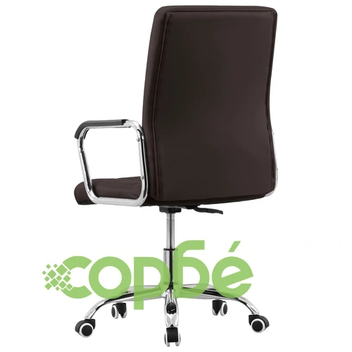 Въртящ се офис стол, кафяв, текстил ➤ топ цена ➤ sorbe.bg