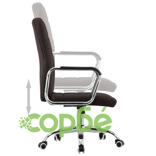 Въртящ се офис стол, кафяв, текстил ➤ топ цена ➤ sorbe.bg