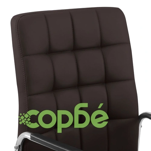 Въртящ се офис стол, кафяв, текстил ➤ топ цена ➤ sorbe.bg