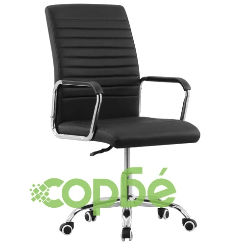 Въртящ се офис стол, черен, текстил ➤ топ цена ➤ sorbe.bg